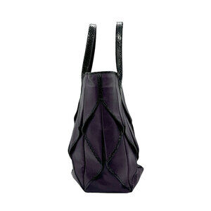 Bottega Veneta leather purple handbag python black